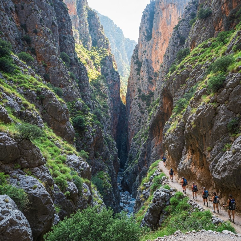 Randonnée gorges de Samaria Crète parc national Grèce