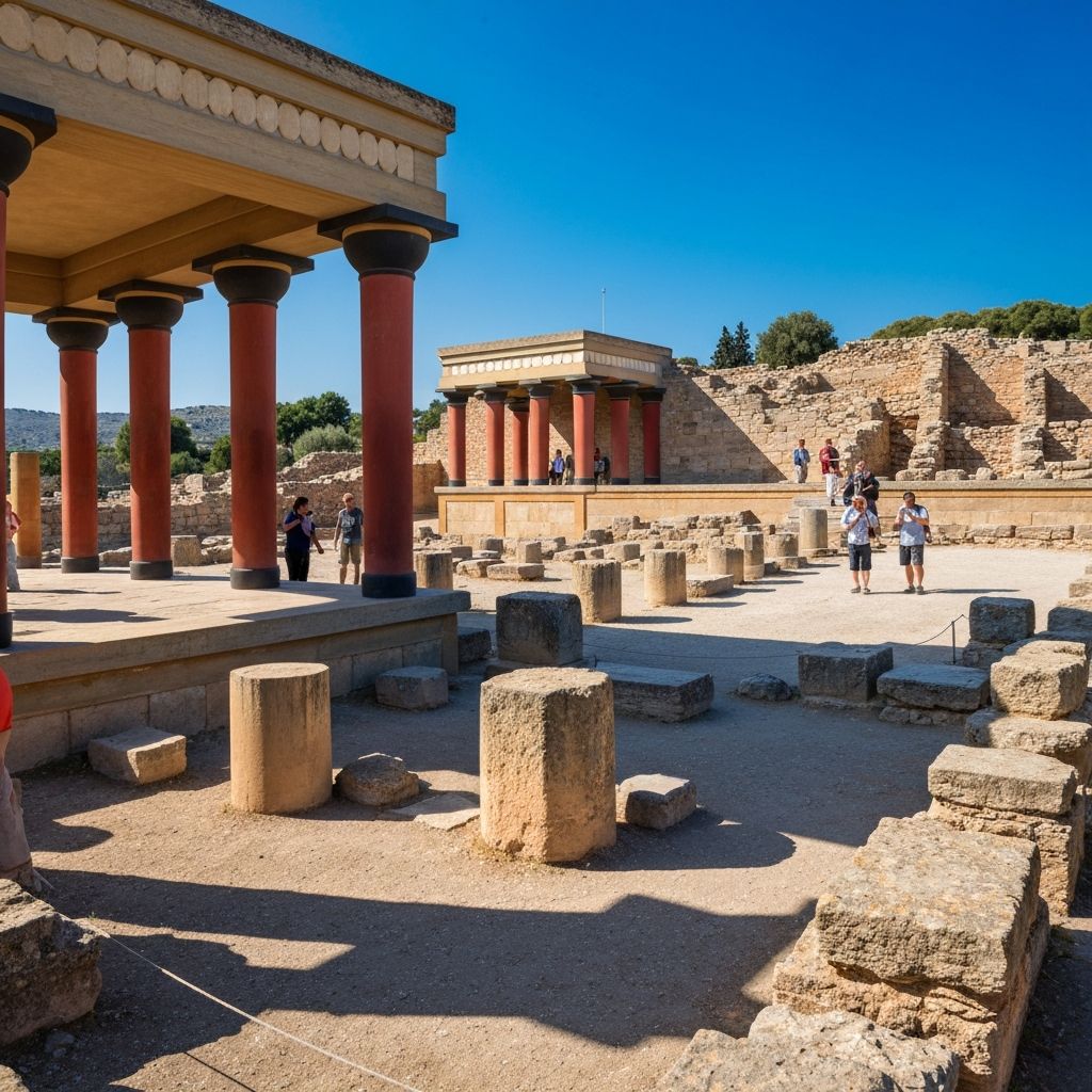 Visite Palais Cnossos Crète civilisation Minoenne guide