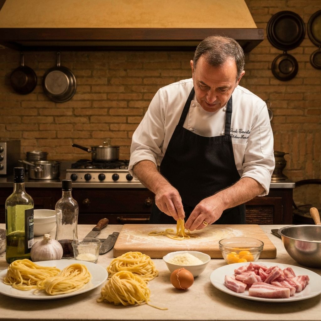 Cours cuisine Rome pasta carbonara Trastevere