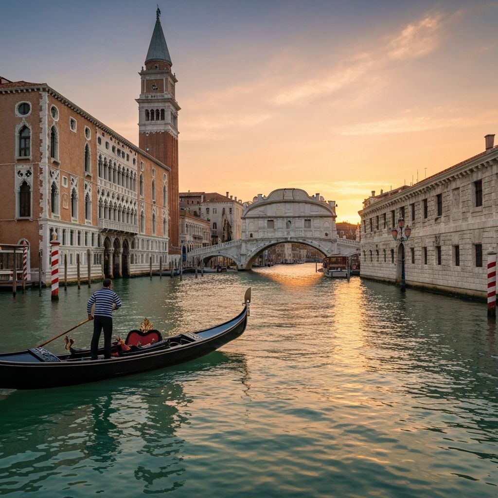 Gondole Venise visite guidée Grand Canal Saint-Marc