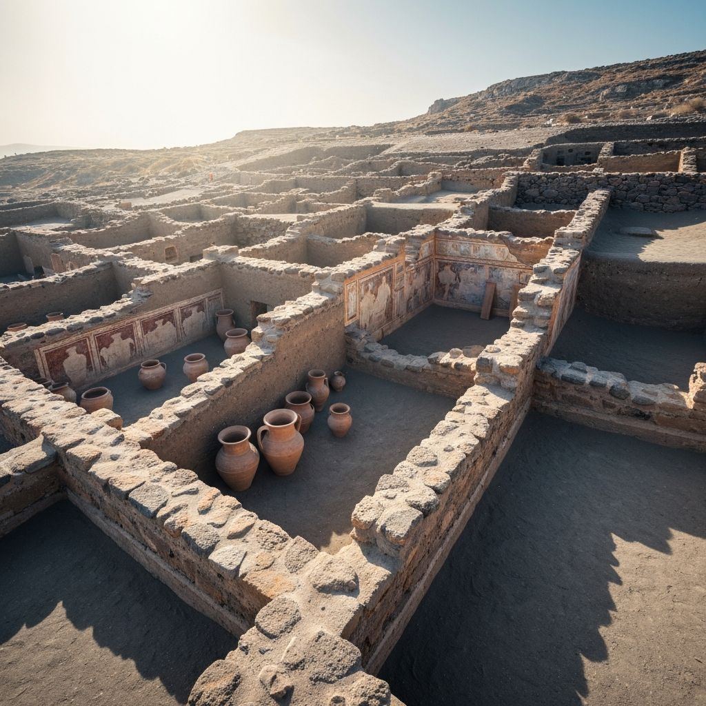 Visite Akrotiri Santorin site archéologique Pompéi grecque