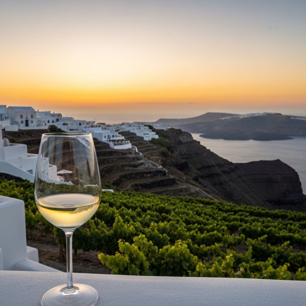 Dégustation vins Santorin Santo Wines cave vinicole