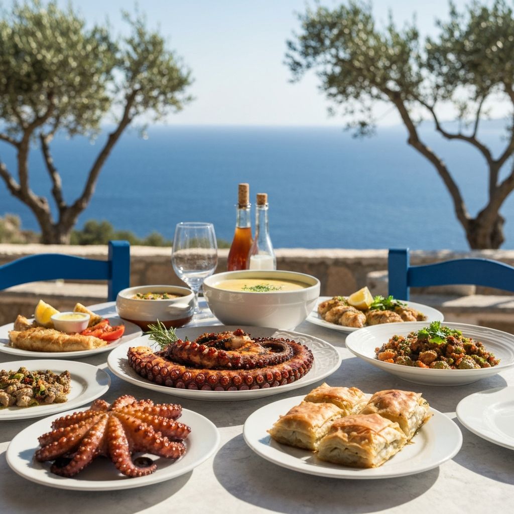 Taverne grecque traditionnelle face a la mer