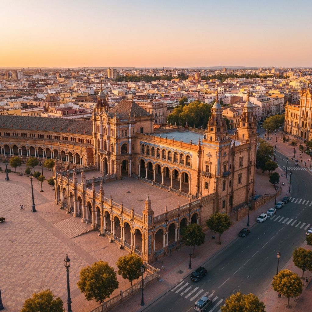 Vue panoramique de l'Alhambra de Grenade en Andalousie