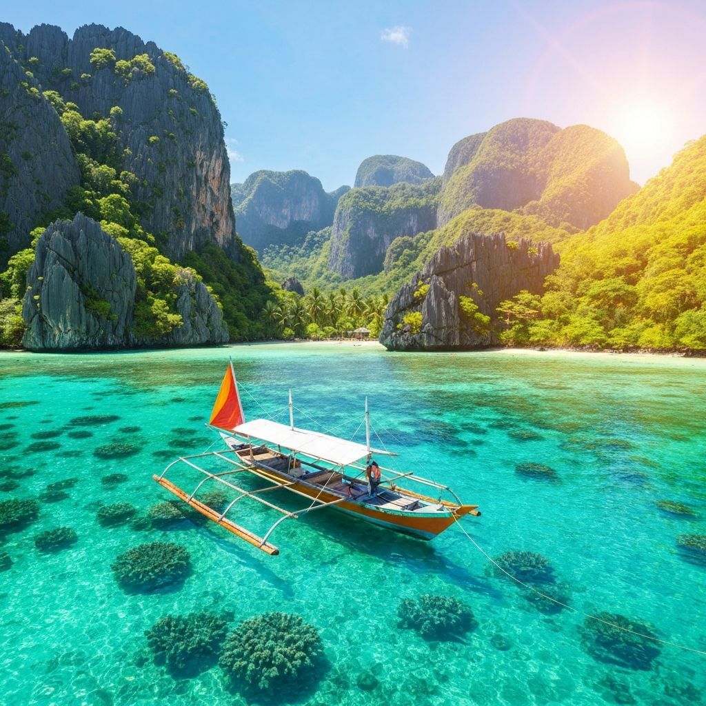 Lagon turquoise d'El Nido à Palawan, Philippines